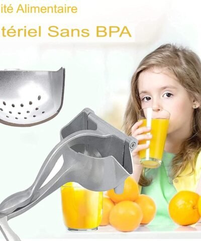 Presse-agrumes manuel métallique anti oxydable