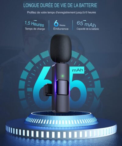 Microphones sans fil - Qualité sonore claire pour l'enregistrement