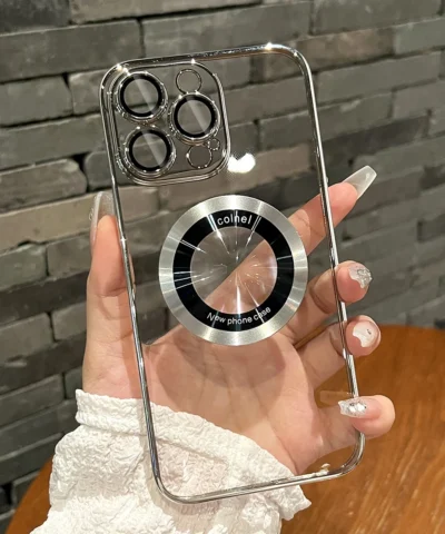 Coque magnétique transparente pour iPhone