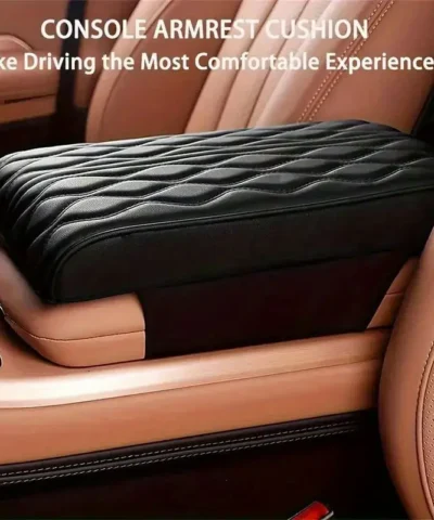 Tapis d'accoudoir de voiture en cuir ondulé de luxe