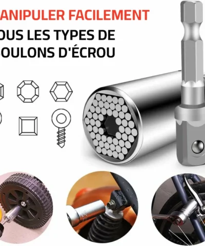 Cle à cliquet universelle 38 avec douille 719 MM avec porte plaquette
