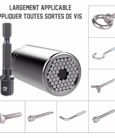 Cle à cliquet universelle 38 avec douille 719 MM avec porte plaquette