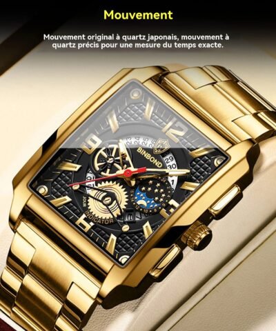 Montres-bracelets classiques et lumineuses à quartz pour hommes