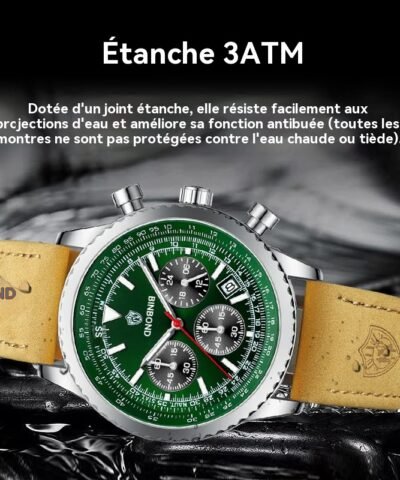 Montre à quartz classique lumineuse pour le sport et les affaires